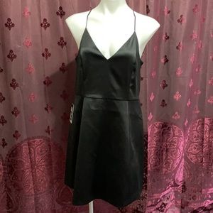 Express Satin Little Black Dress Size 14